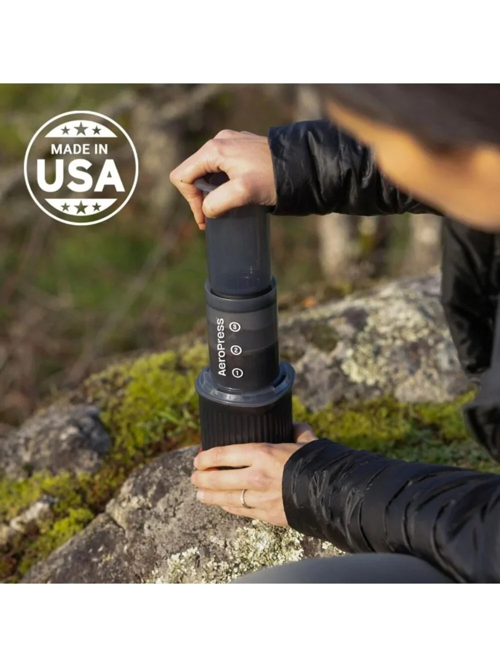 Portable Coffee Maker Kit - Travel, Hiking & Camping All-in-One French Press